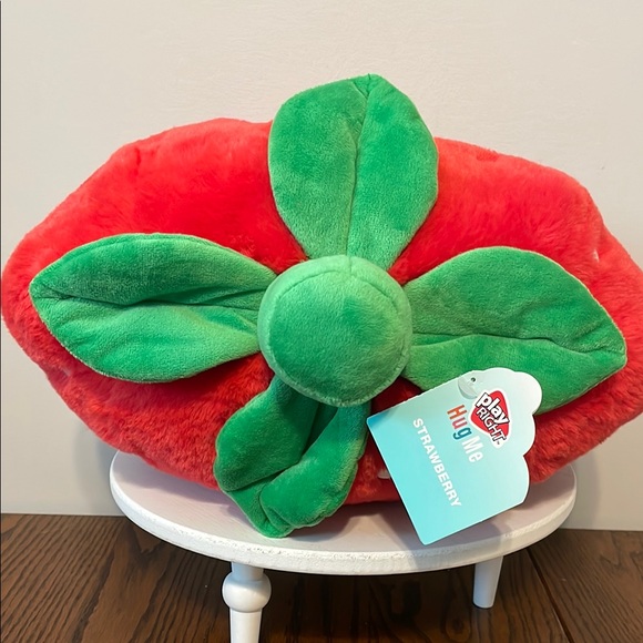 Hug Me Cute Red Strawberry Plush Pillow - Picture 2 of 3